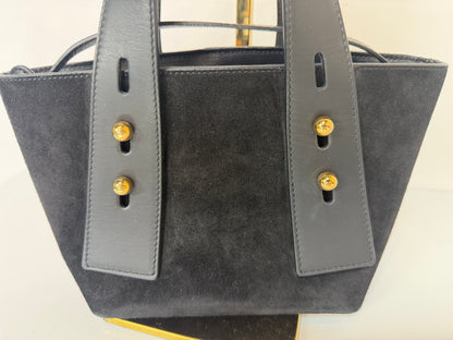 Frame Suede Black & White Color Block Les Second Mini Crossbody Bag