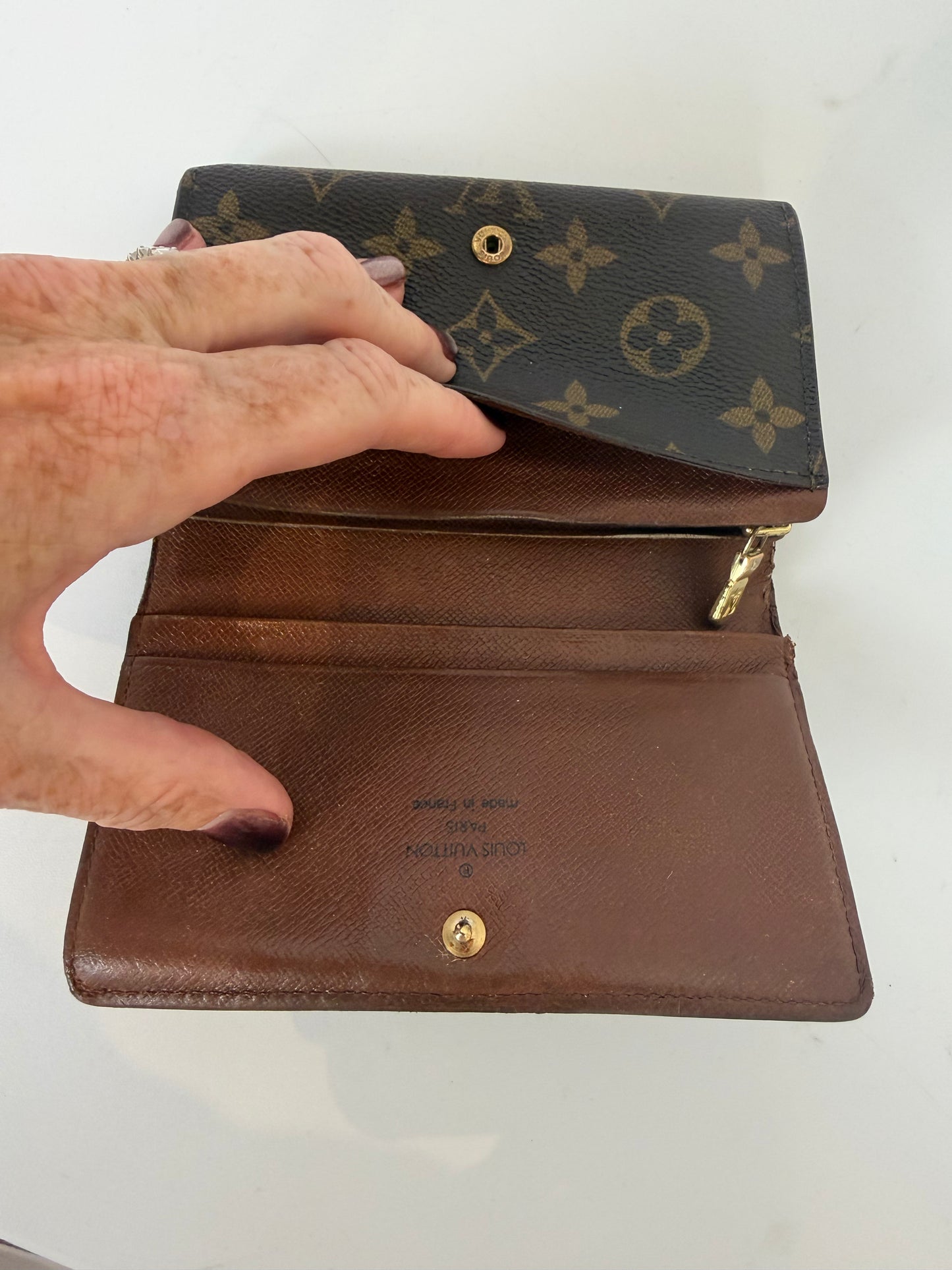 Louis Vuitton Brown Monogram Porte-Monnaie Billets Tresor Wallet
