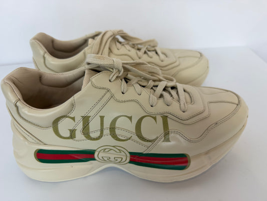 Gucci Off-White Rhyton Sneaker w/ Gucci Logo