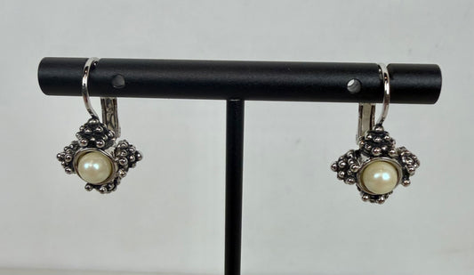 Michael Dawkins Silver & Pearl "Caviar" Style Earrings