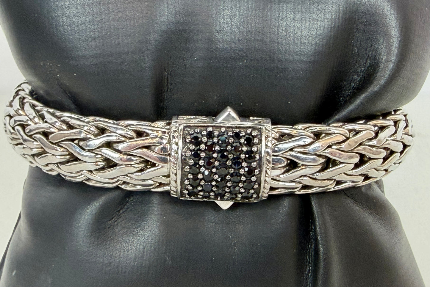 John Hardy Sterling Silver & Black Sapphire Chain Bracelet
