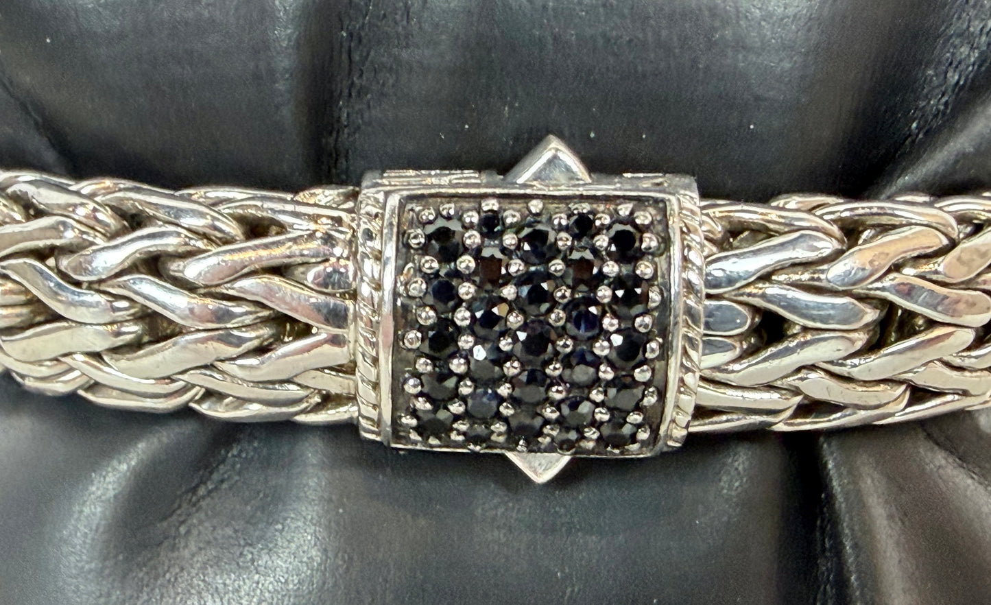 John Hardy Sterling Silver & Black Sapphire Chain Bracelet