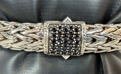 John Hardy Sterling Silver & Black Sapphire Chain Bracelet