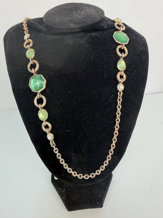 Ippolita Sterling Silver Mother Of Pearl & Green Quartz Necklace