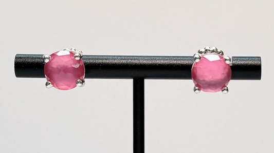 Ippolita Wonderland Peony Pink Quartz Stud Earrings