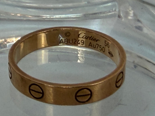 Cartier 18K Yellow Gold "Love Ring" Screw Motif Detail