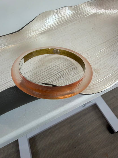 Alexis Bittar Orange Lucite Bangle Bracelet