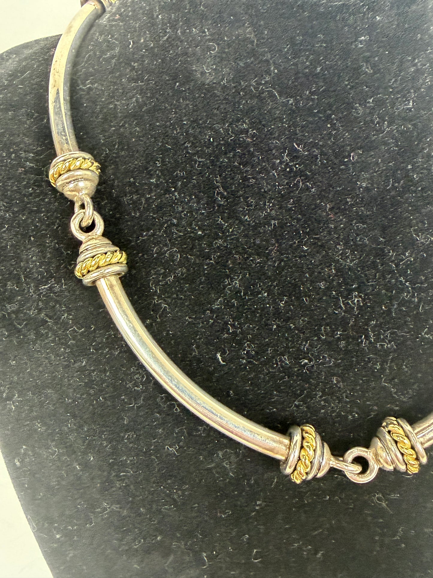 Wysor Sterling Silver w/ 18K Gold Accents Choker Necklace
