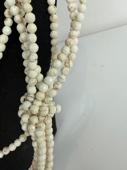 COMES WITH DUSTBAG - Brunello Cucinelli White Mini Beaded Multi Strand Necklace