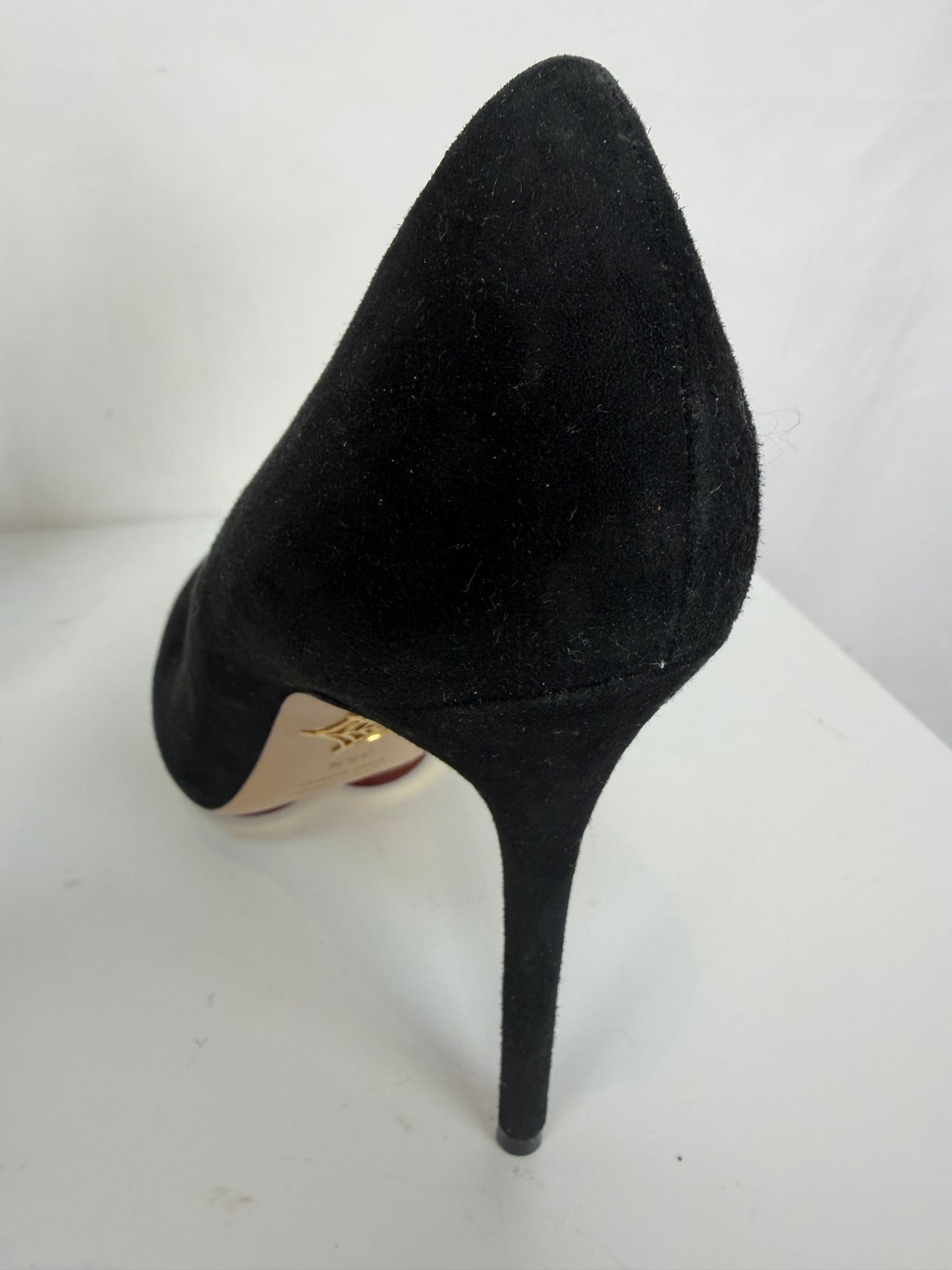 Charlotte Olympia Black Suede Debbie Platform Heels
