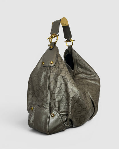 Gucci Metallic GG SIgnature Jockey Tote