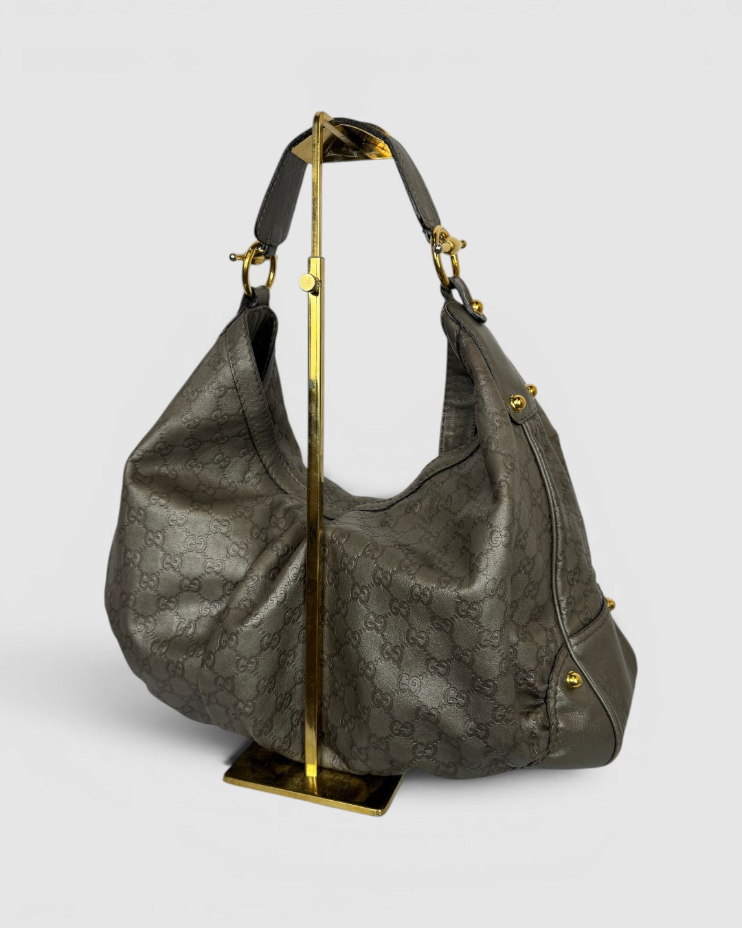 Gucci Metallic GG SIgnature Jockey Tote