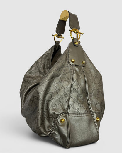 Gucci Metallic GG SIgnature Jockey Tote