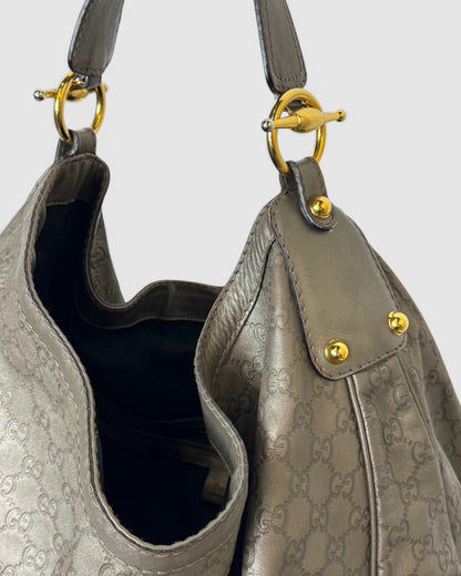Gucci Metallic GG SIgnature Jockey Tote