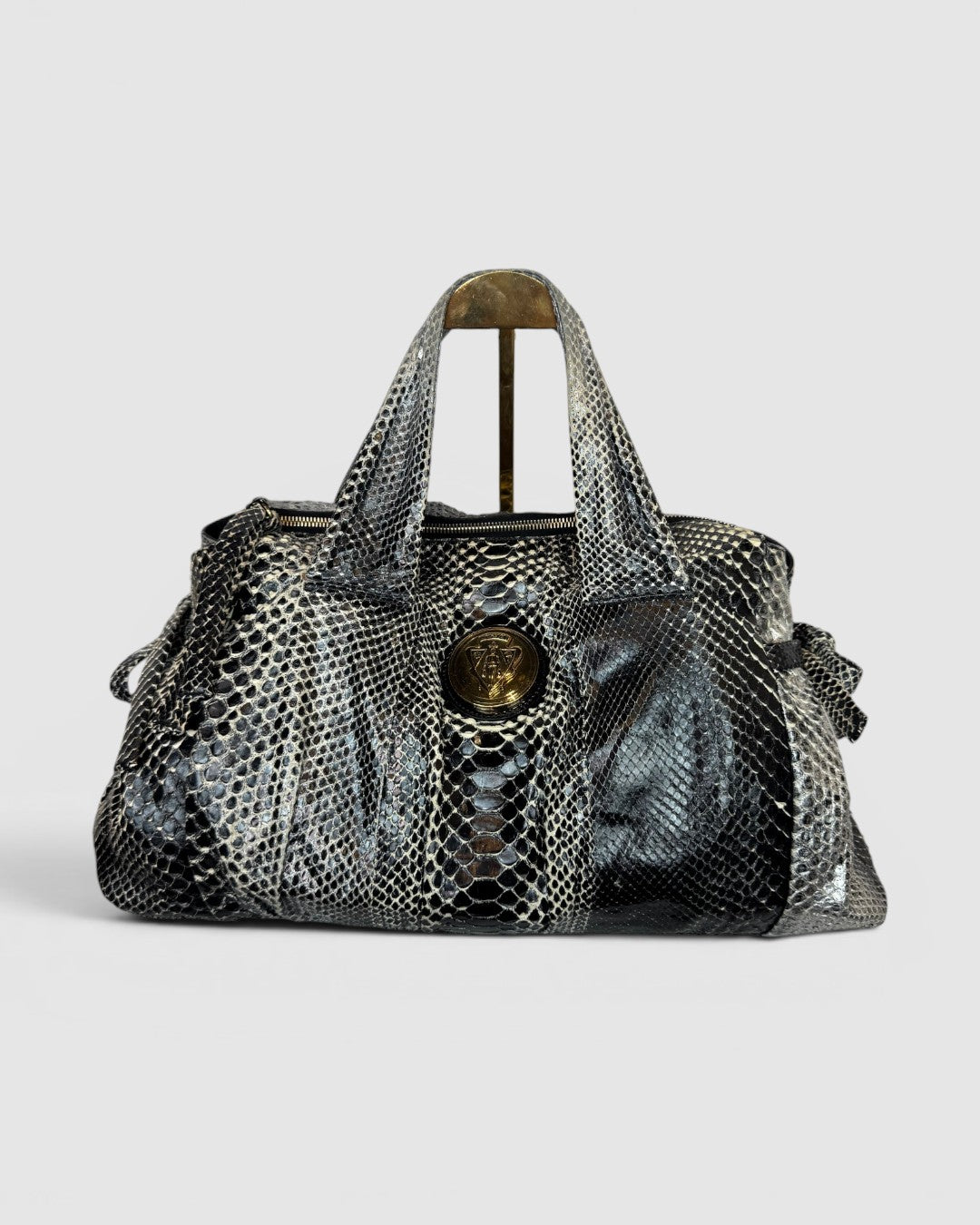 Gucci Black Python Large Hysteria Tote Bag