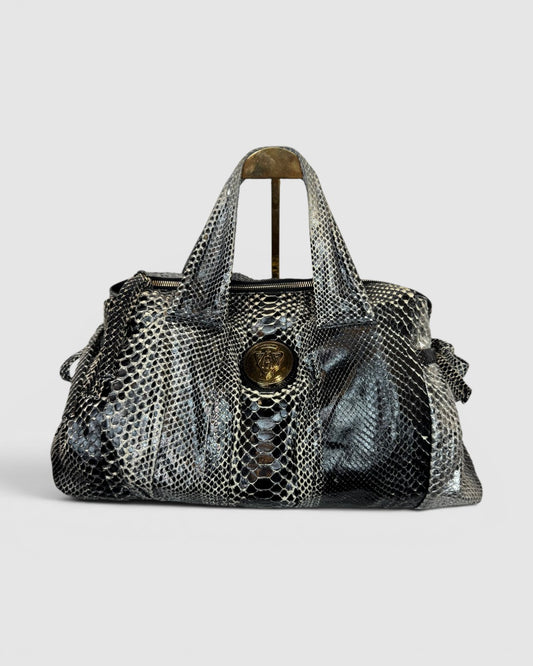 Gucci Black Python Large Hysteria Tote Bag