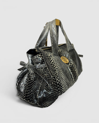 Gucci Black Python Large Hysteria Tote Bag