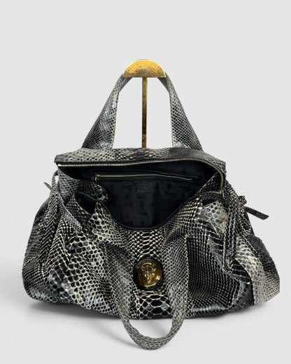 Gucci Black Python Large Hysteria Tote Bag