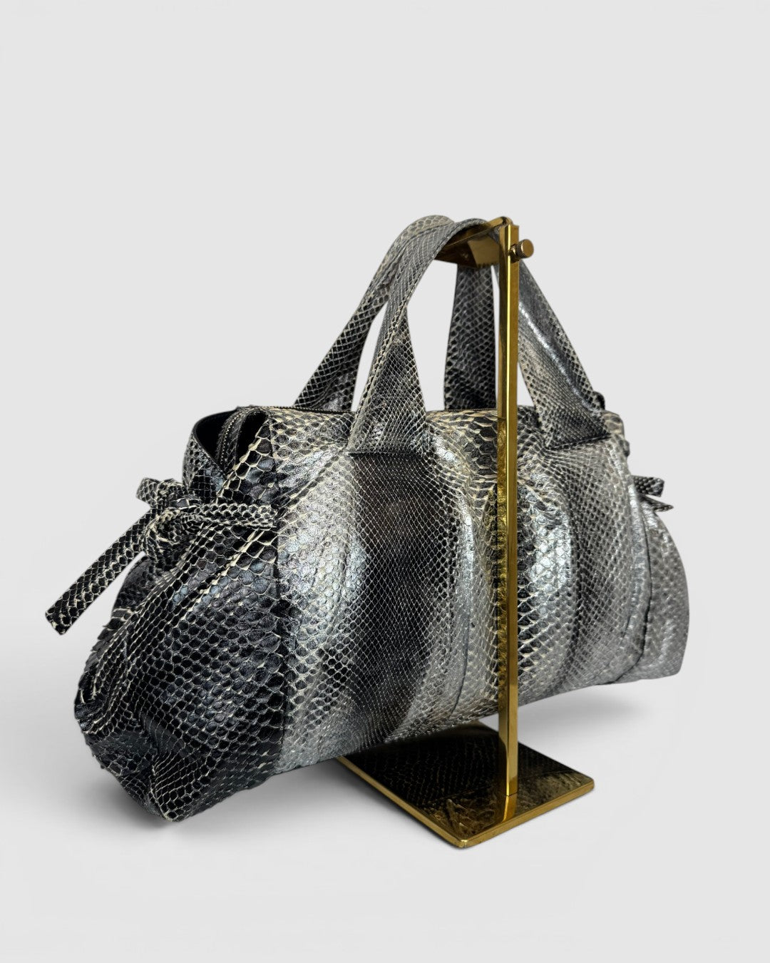 Gucci Black Python Large Hysteria Tote Bag