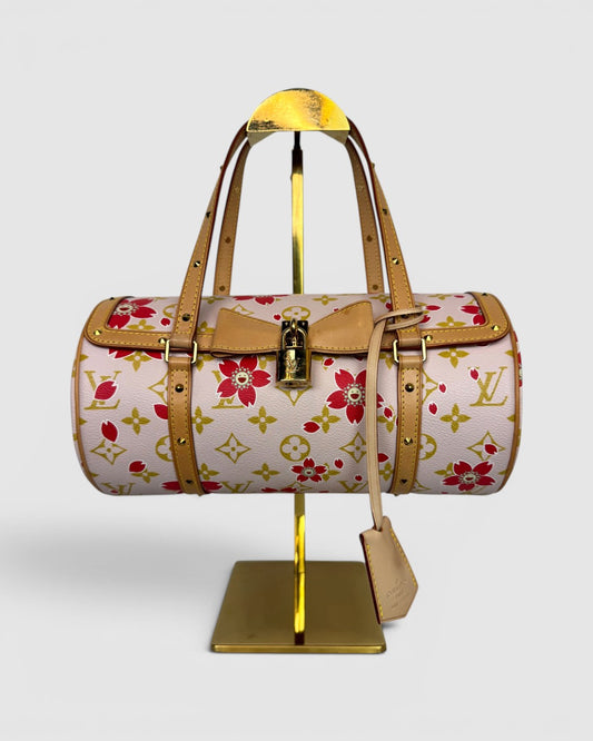 Louis Vuitton Monogram Cherry Blossom Papillon 26 Vintage Shoulder Bag