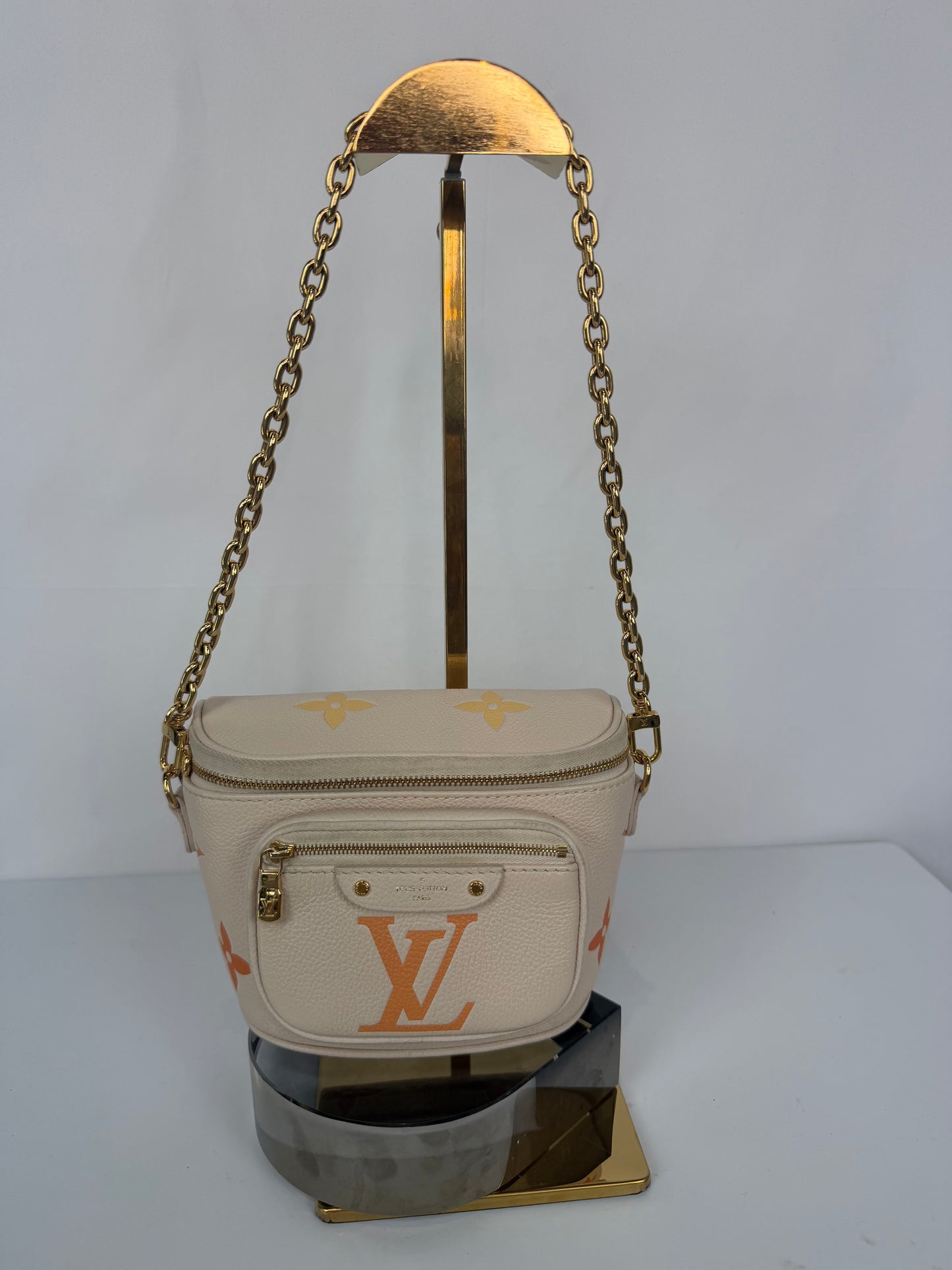 Louis Vuitton Cream w Orange & Yellow Monogram Summer Degrade Bumbag Mini