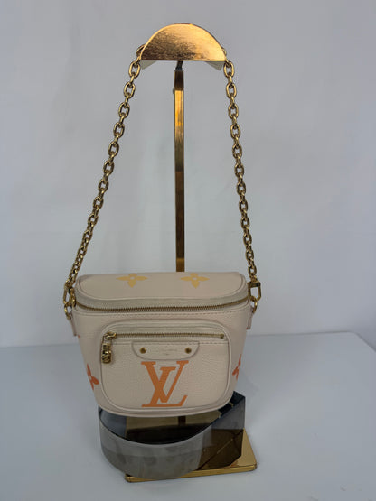 Louis Vuitton Cream w Orange & Yellow Monogram Summer Degrade Bumbag Mini
