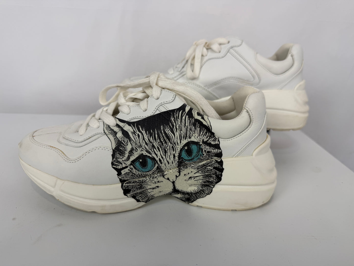 Gucci White "Rhyton Mystic Cat" Sneakers