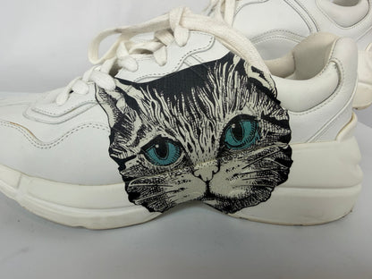 Gucci White "Rhyton Mystic Cat" Sneakers