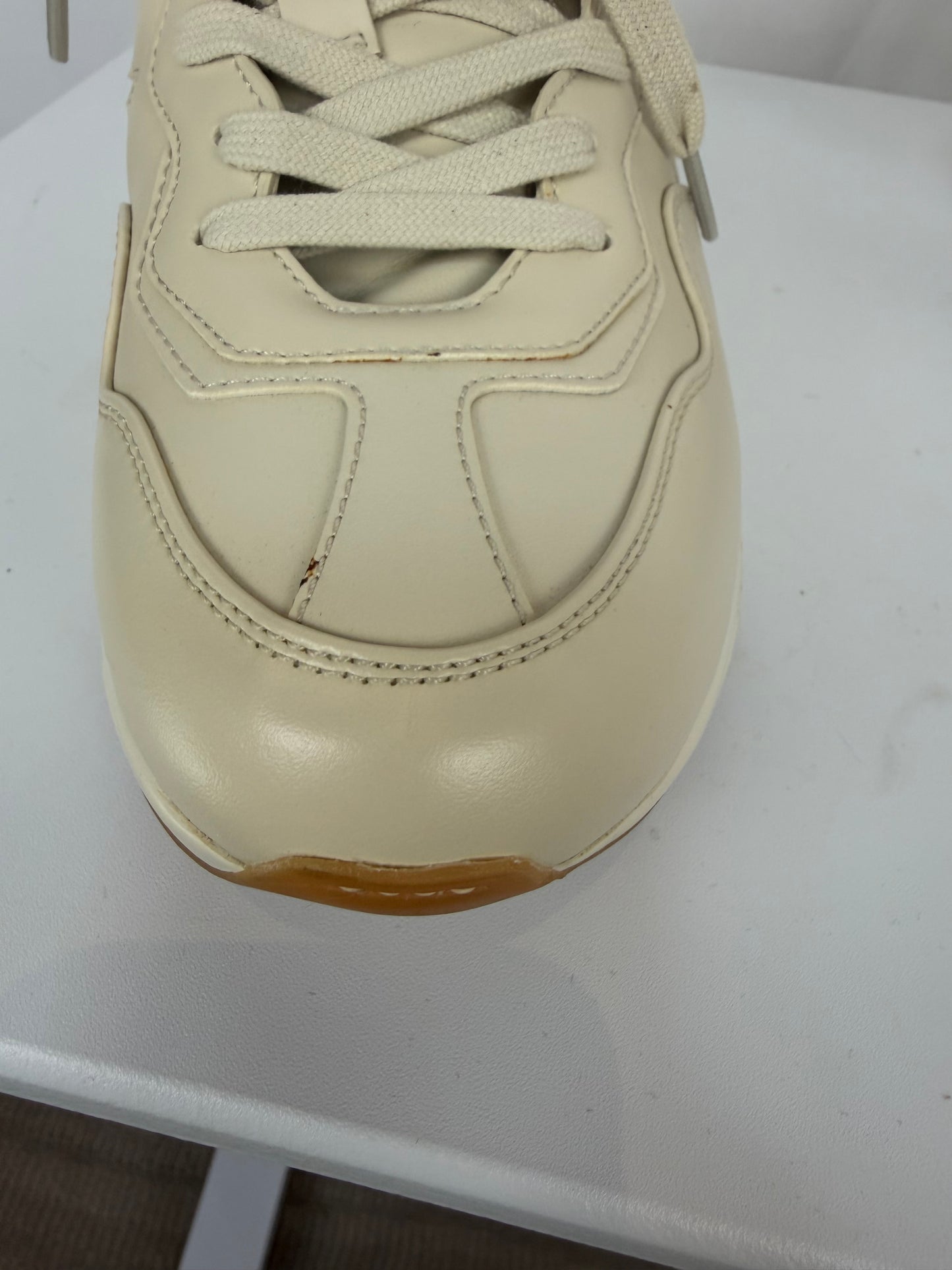 Gucci Ivory Leather "Rhyton Yellow Star" Sneakers