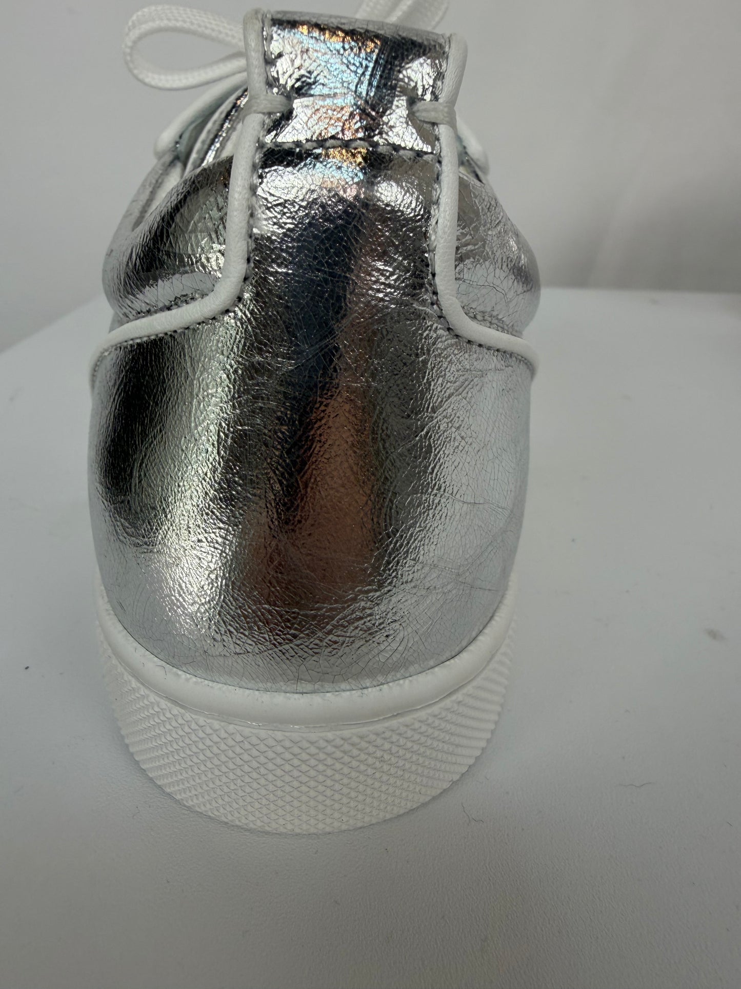 Christian Louboutin Silver Metallic "Louise Orlato" Sneakers