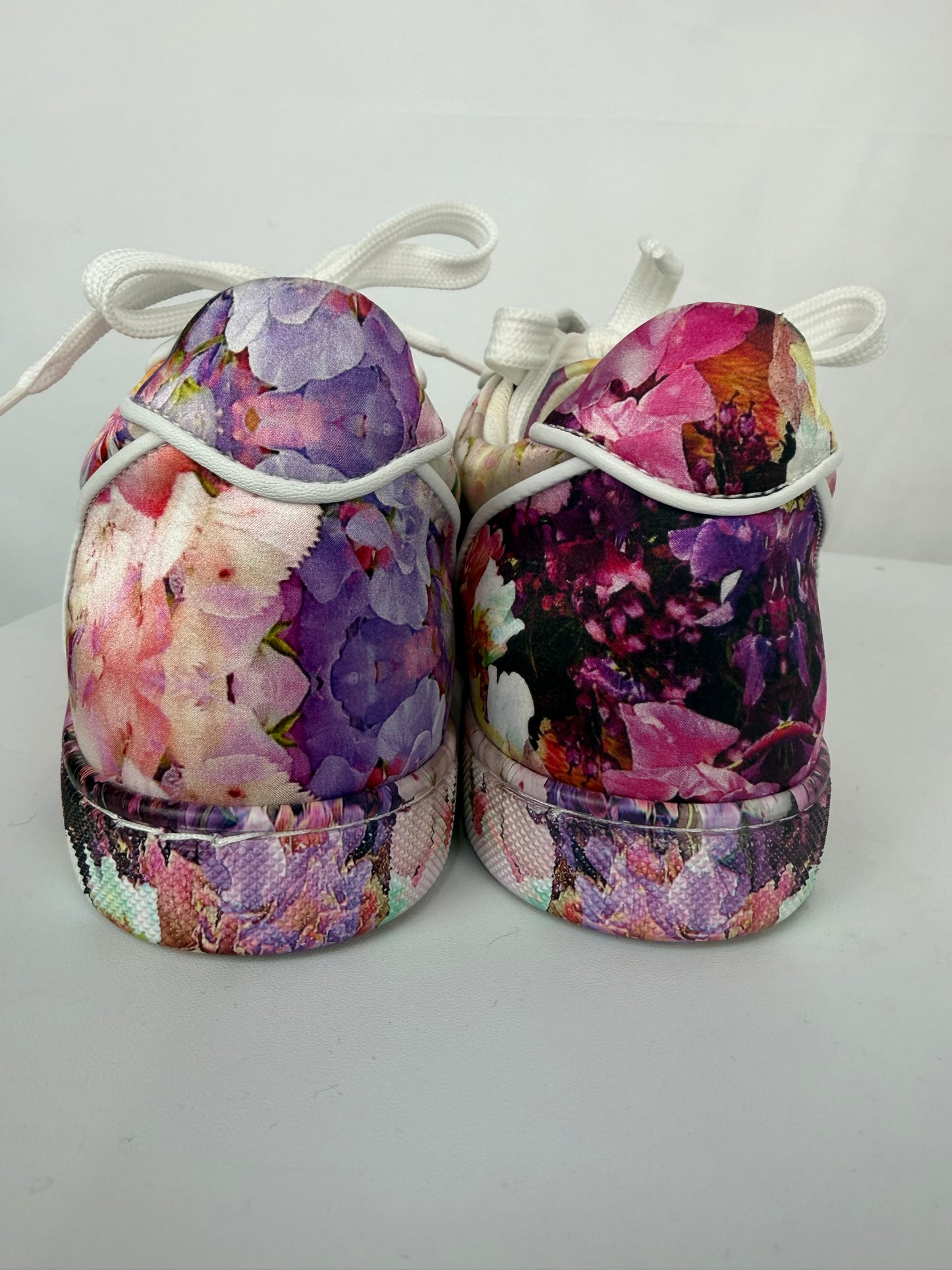 Christian Louboutin Satin Multi Floral "Vieira Orlato" Sneakers