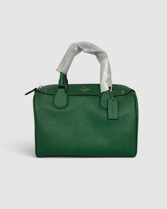 Coach Green Leather Top Handle/Crossbody Box Bag  NWT