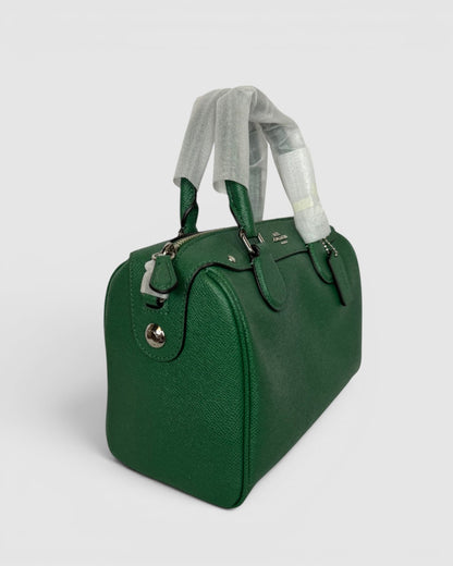 Coach Green Leather Top Handle/Crossbody Box Bag  NWT