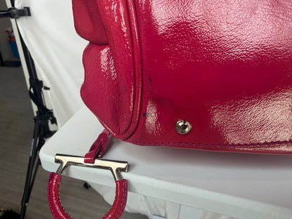 Salvatore Ferragamo Pink Patent Leather Slouchy Hobo Top Handle Bag