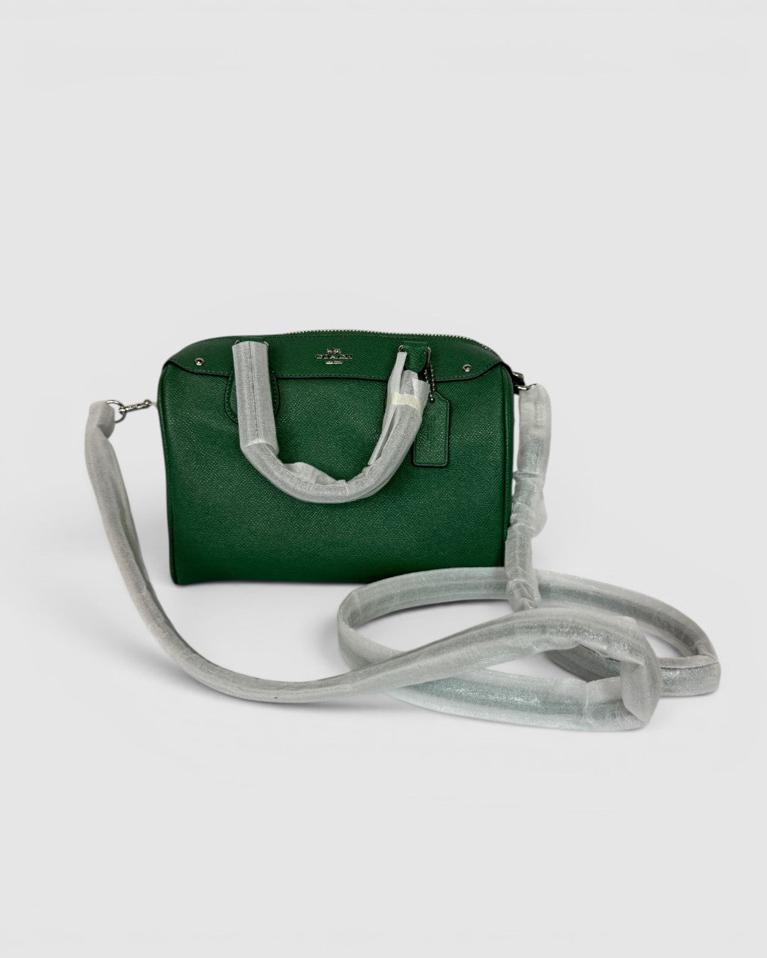 Coach Green Leather Top Handle/Crossbody Box Bag  NWT