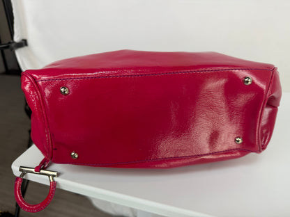 Salvatore Ferragamo Pink Patent Leather Slouchy Hobo Top Handle Bag
