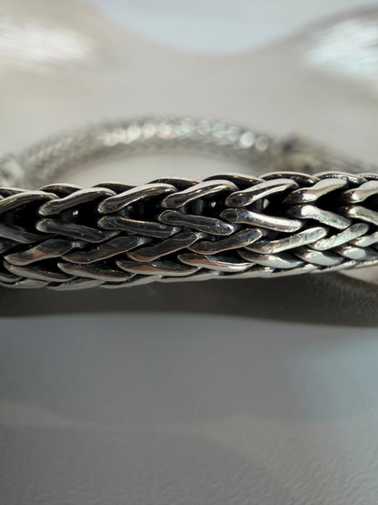 John Hardy Dot Collection Sterling !8K Yellow Gold Chain Station Bracelet
