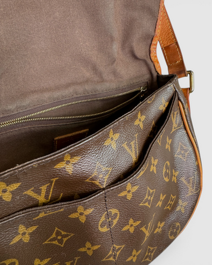 W BOX-Louis Vuitton Monogram Canvas Menilmontant Crossbody w Pleats
