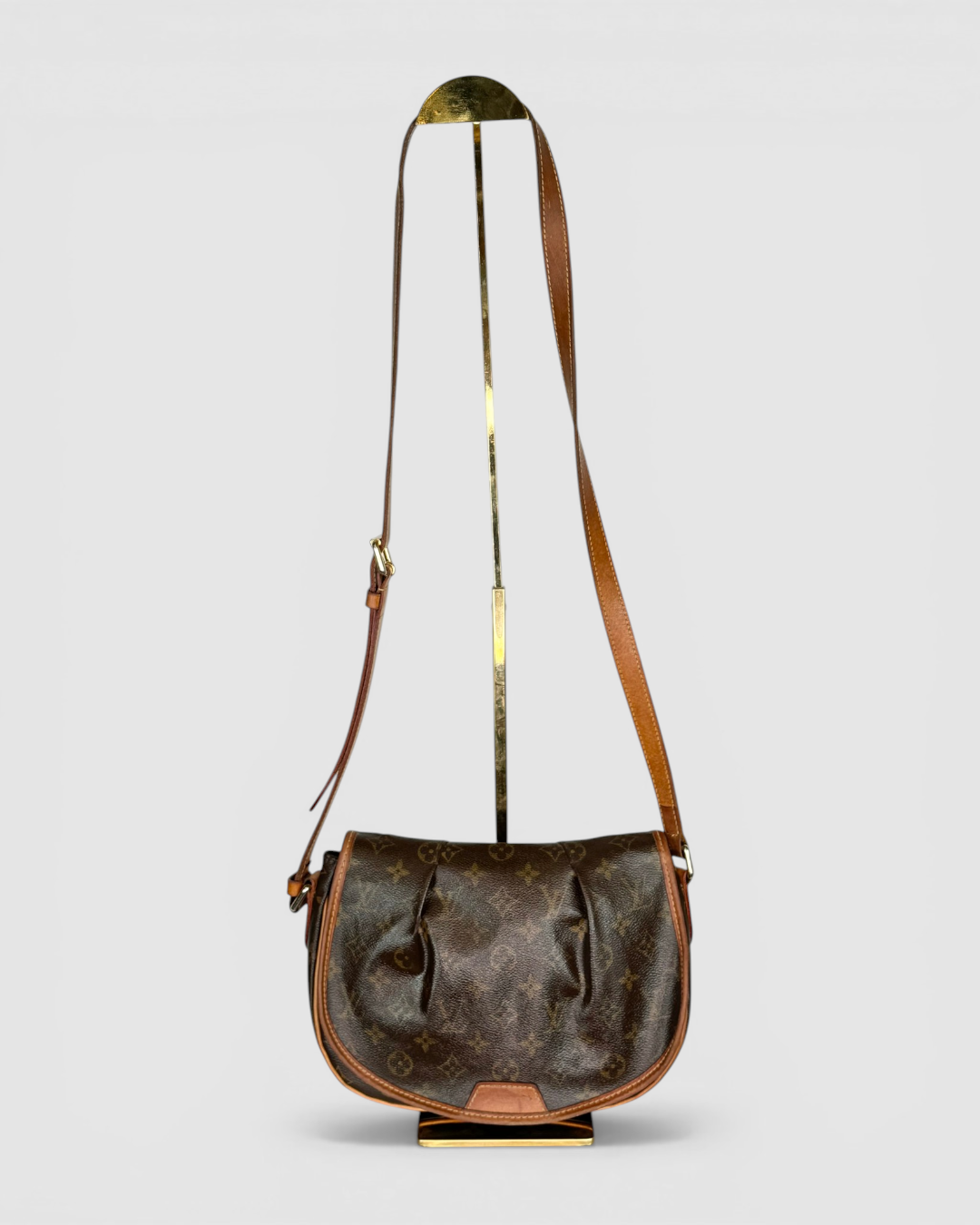 W BOX-Louis Vuitton Monogram Canvas Menilmontant Crossbody w Pleats
