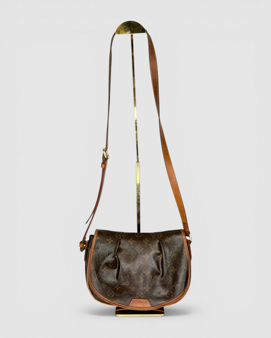 W BOX-Louis Vuitton Monogram Canvas Menilmontant Crossbody w Pleats