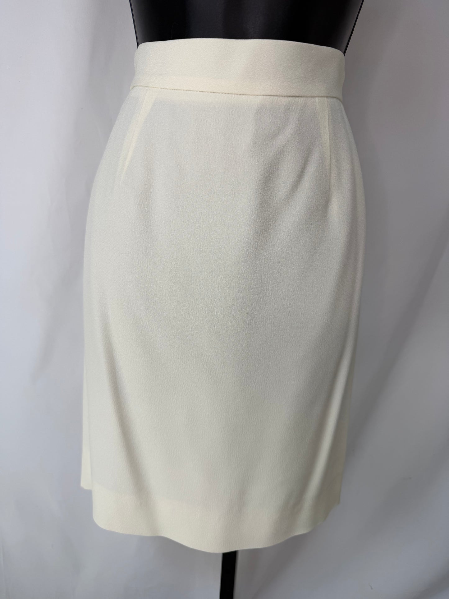 Moschino Cream Knee-Length Skirt
