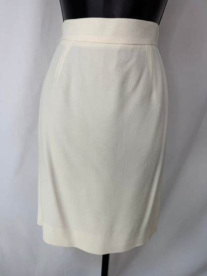 Moschino Cream Knee-Length Skirt