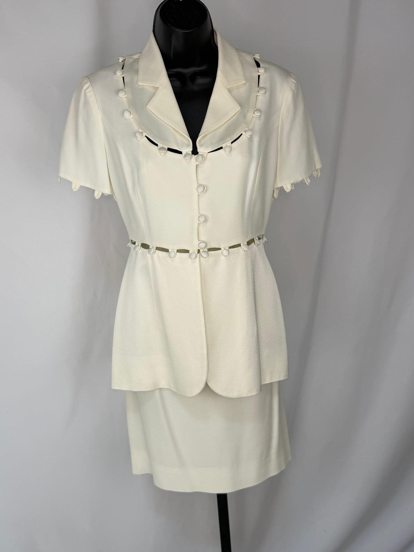 Moschino Cream Knee-Length Skirt