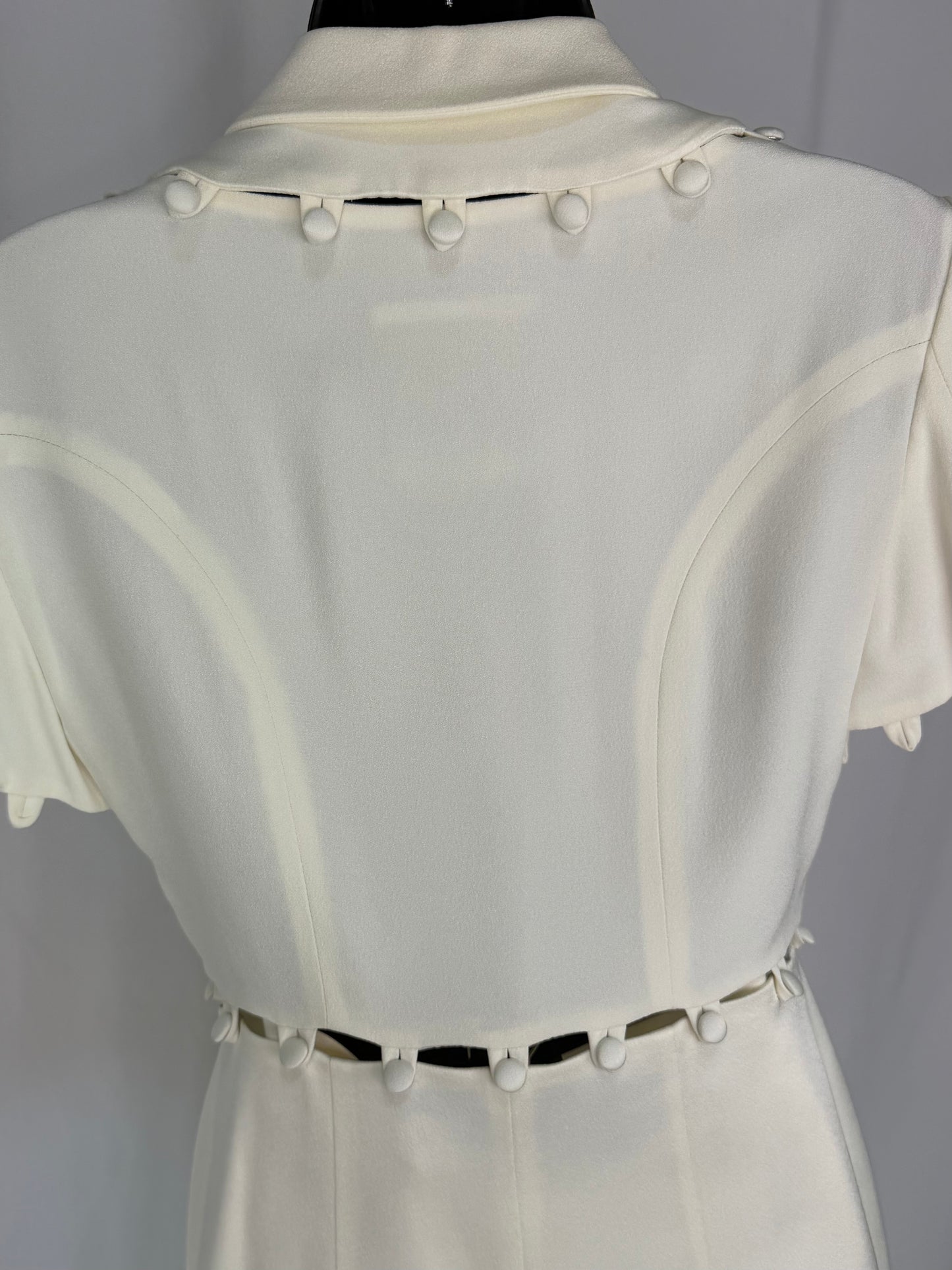 Moschino Cream Button Down Convertible Top / Jacket