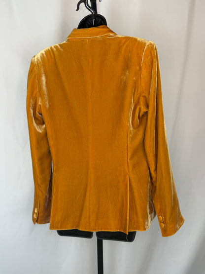 L'agence Velvet Yellow Single Button Blazer