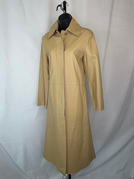 Vince Lamb Leather Button up Trench Coat / Jacket