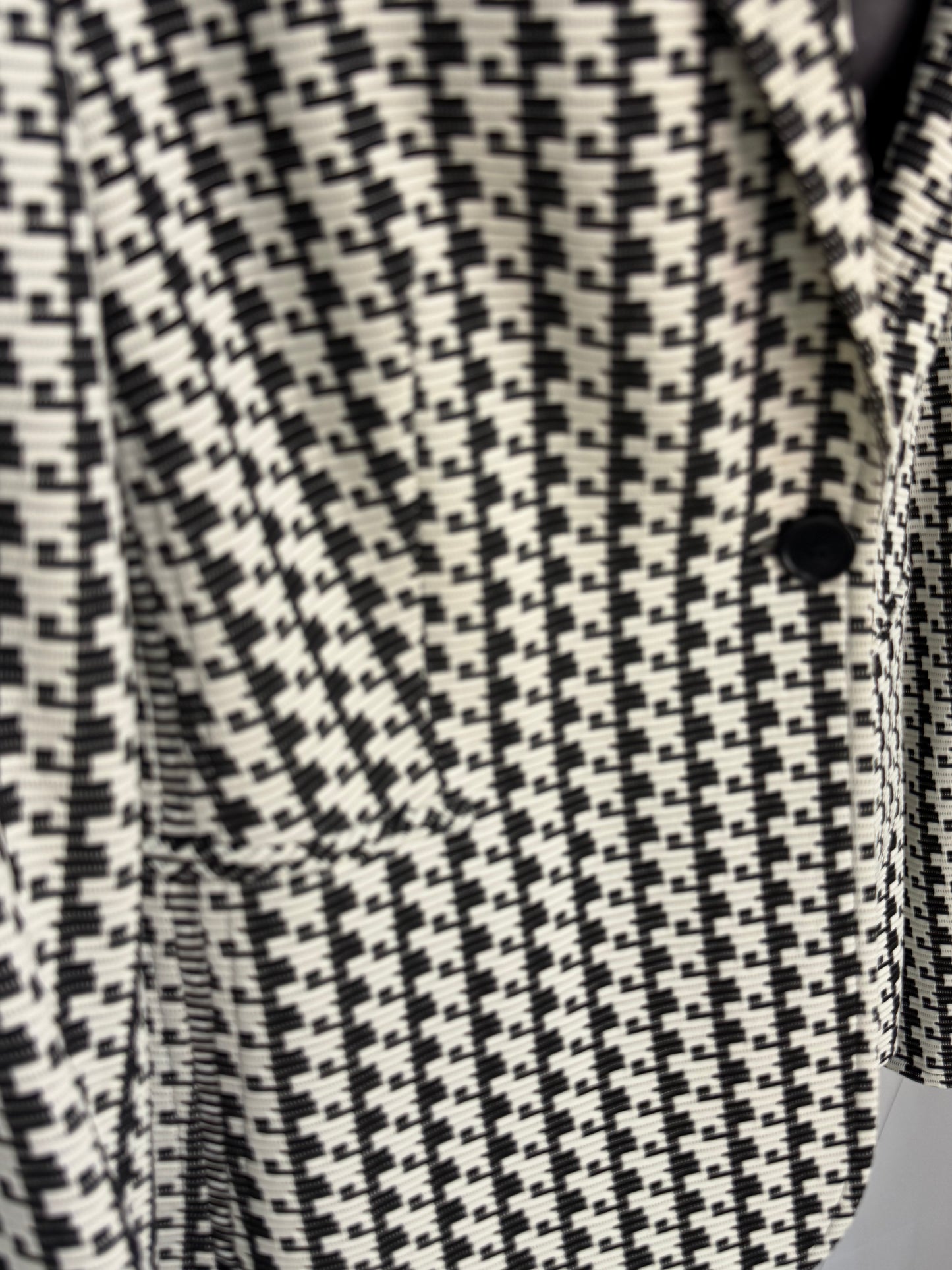 Akris Punto Black & White Block Print Blazer (HAS MATCHING BLOUSE)