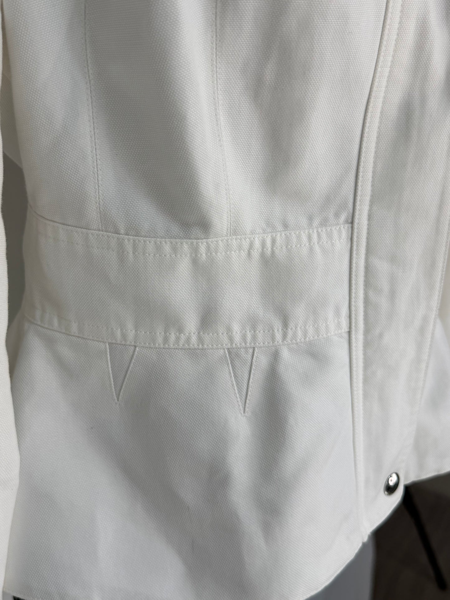 Ralph Lauren Collection Denim White Collared Zip-Up Jacket