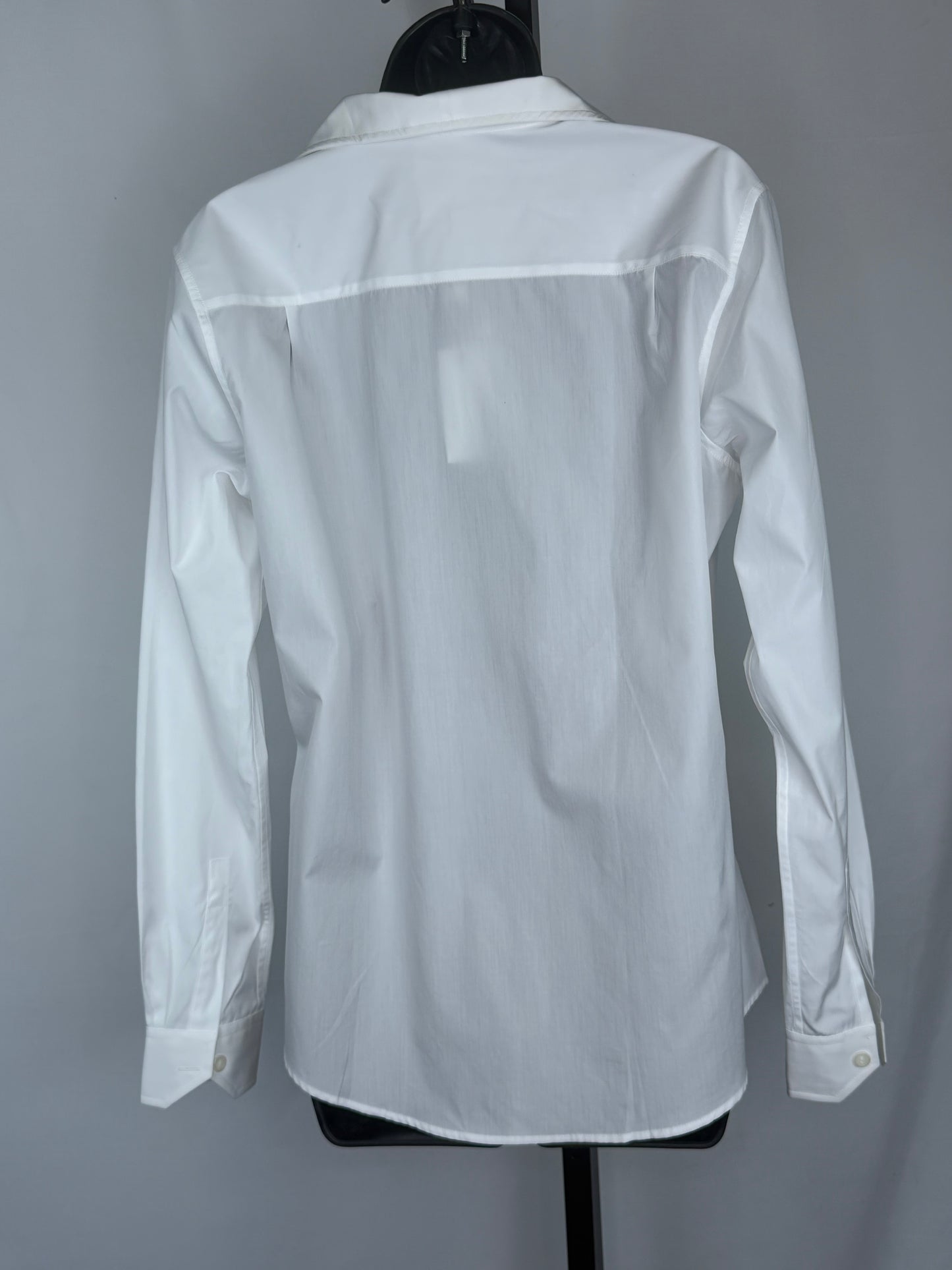 Sarah Alexandra White Collared Long Sleeve Button Up Blouse NWT