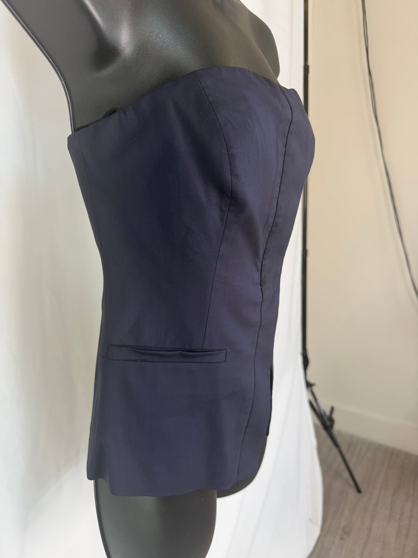 ALC Navy Strapless Vest NWT (Has Matching Skirt)